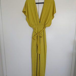 Chartreuse formal jumpsuit from Boohoo